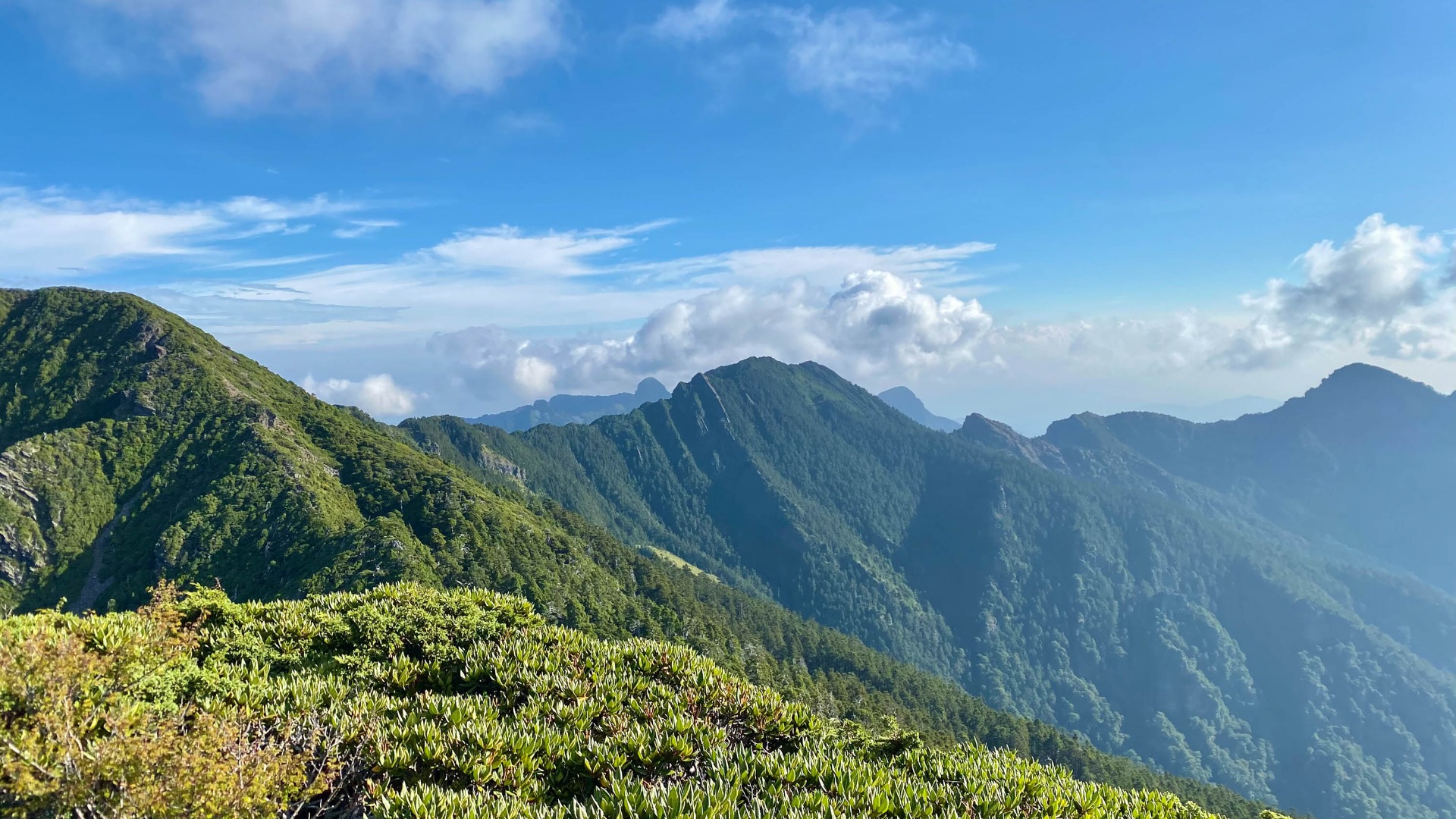 聖稜線上眺望穆特勒布山